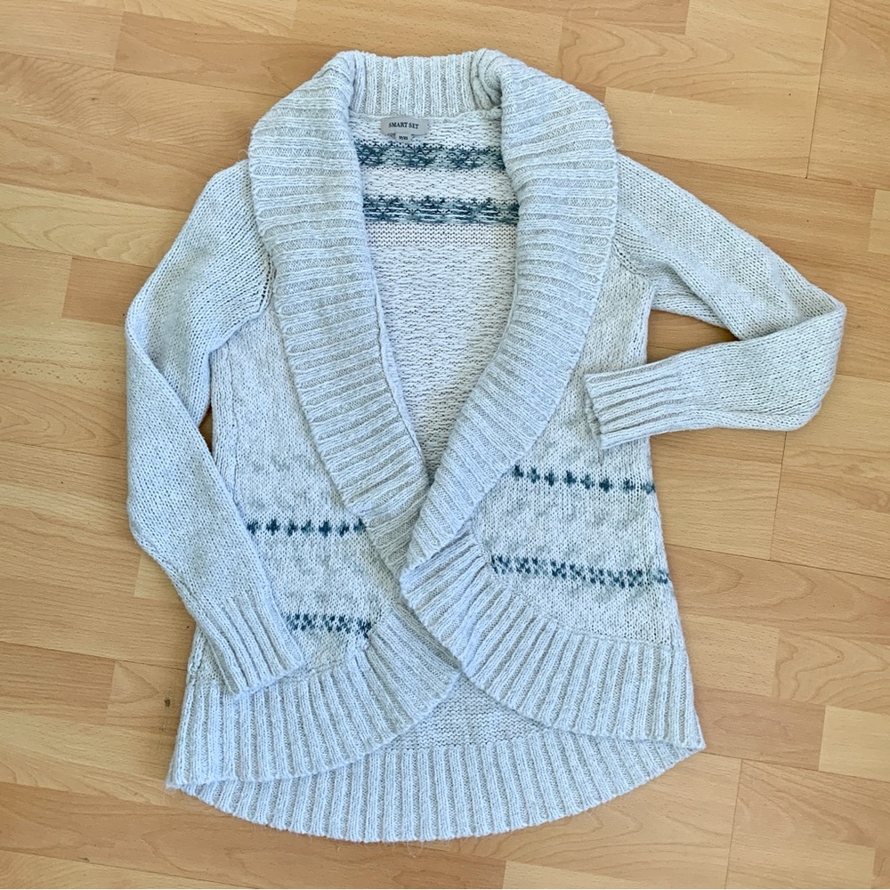 SMART SET Open Knit Long Sleeved Cardigan Women’s Size XS